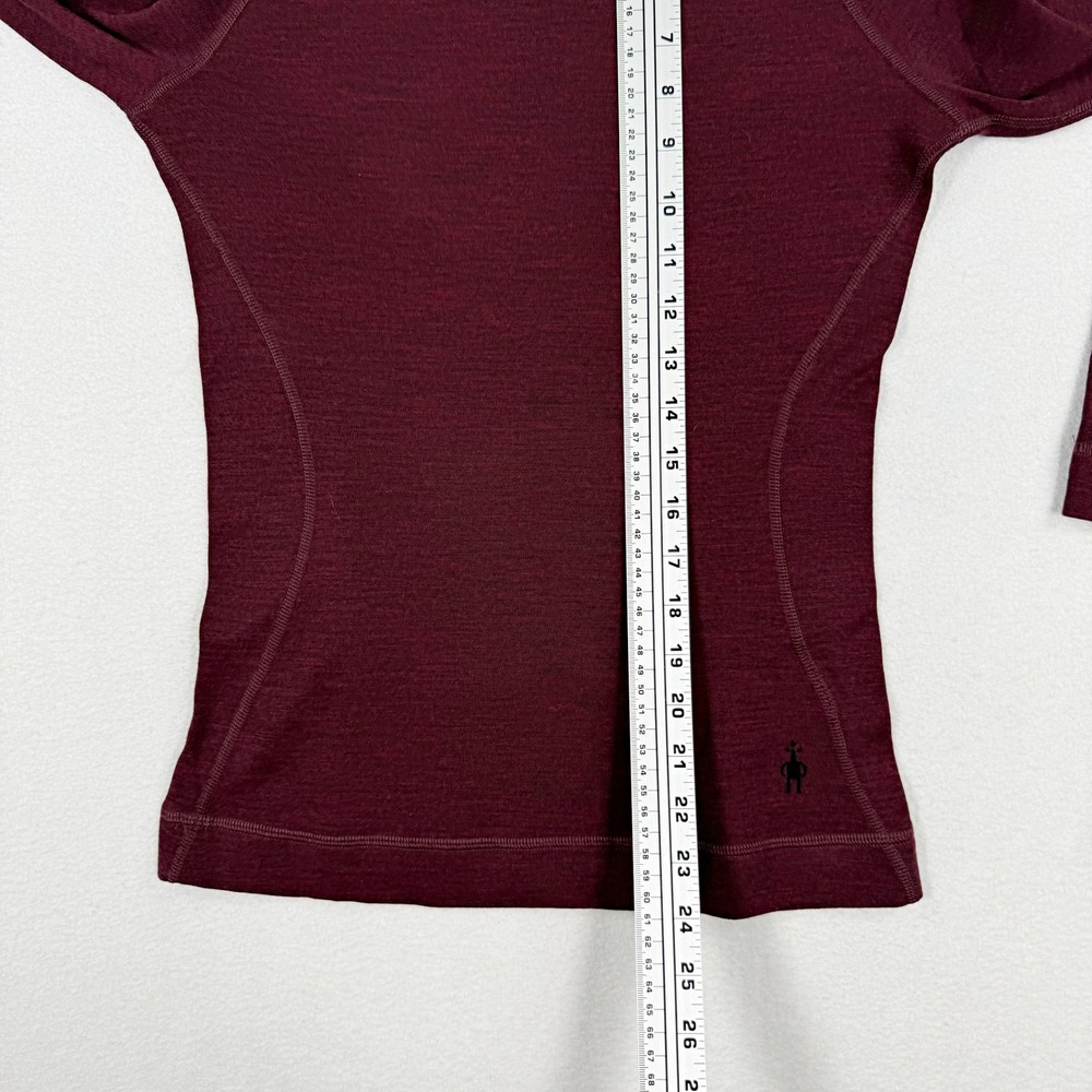 Smartwool Classic Thermal Merino Wool Baselayer Top Size S Womens Dark Red NEW - Picture 6 of 9
